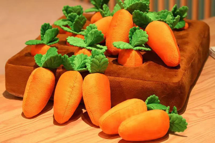 Plush Carrot Dog Puzzle Toy